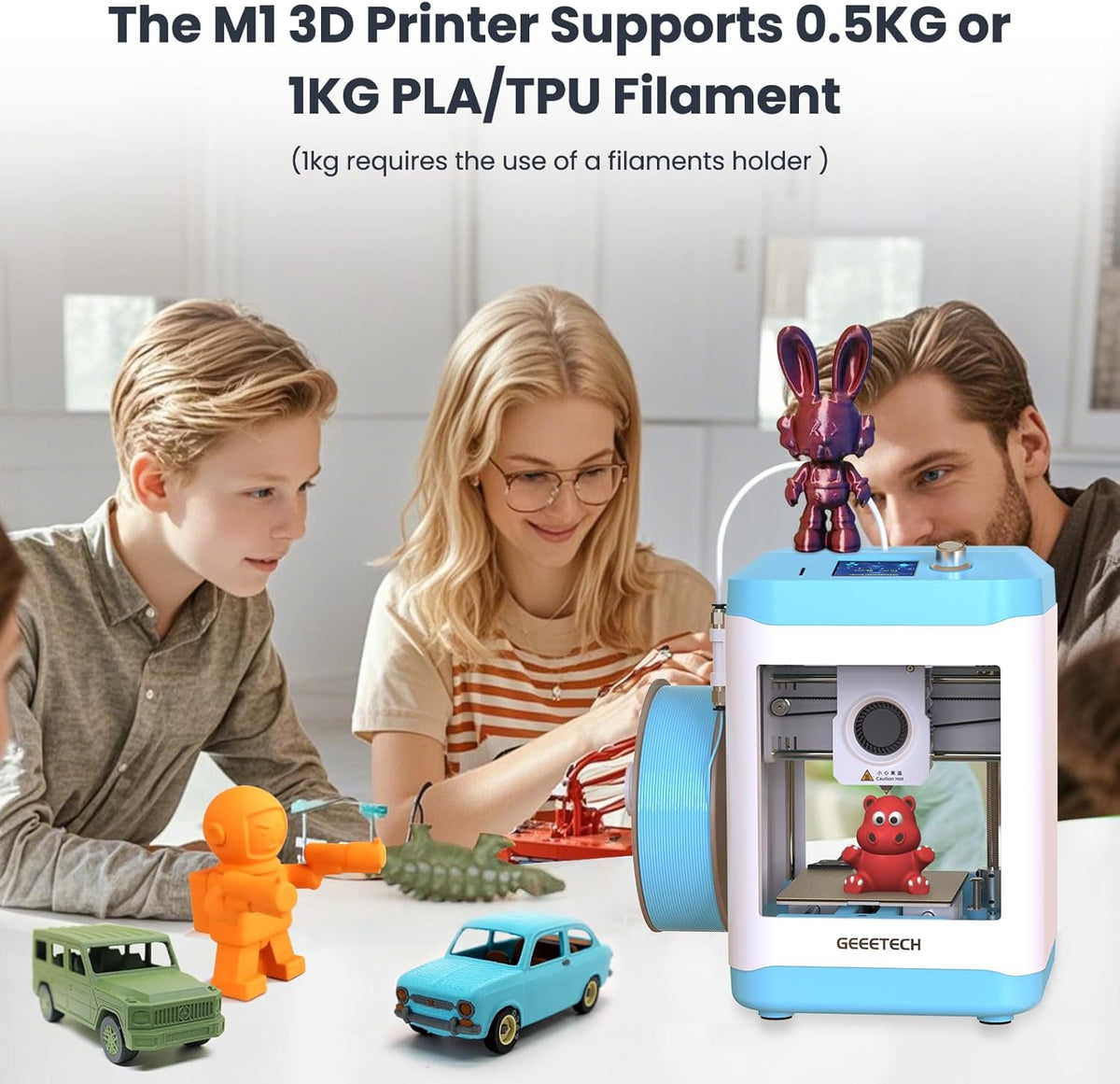 Mini 3D-printer – Zelfnivellerende 3D-printer – Desktop 3D-printer – Pocket 3D-printer – Compacte 3D-printer – Direct Aangedreven Extruder – Printsnelheid 250 mm/s