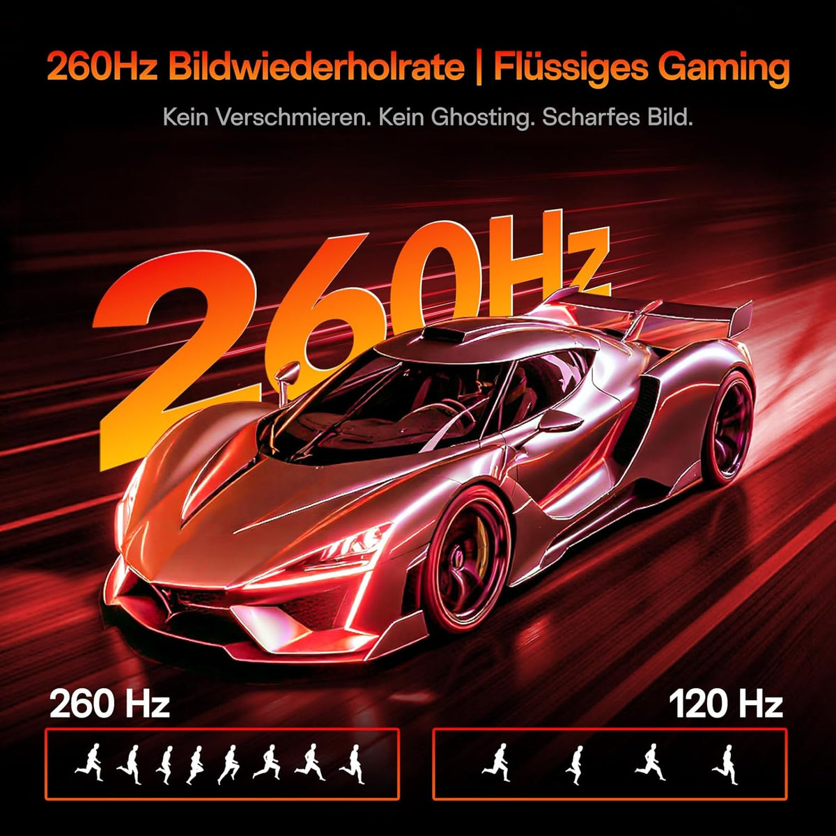 KOORUI 27 Zoll QHD 260Hz 1ms IPS Gaming Monitor, Flat PC Bildschirm,HDR400, 99% sRGB, HDMI/DP, schwarz - Ideal for Competitive Gaming & Homeoffice - QUORE