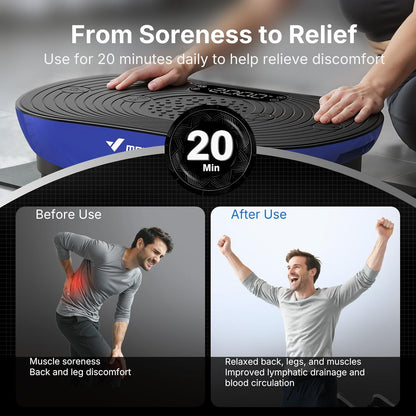 Trilplaat – Vibratieplaat – Fitnessplaat – Trainingsplatform – Spiertrainer – 99 Intensiteitsniveaus – Ingebouwde Bluetooth Speaker