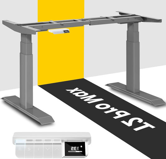 MAIDeSITe T2 Pro Max Electric Height Adjustable Desk Frame, 135 cm, Double Motor, 180 kg Load Capacity, Piano Master Control System, Anti-Collision Function - QUORE