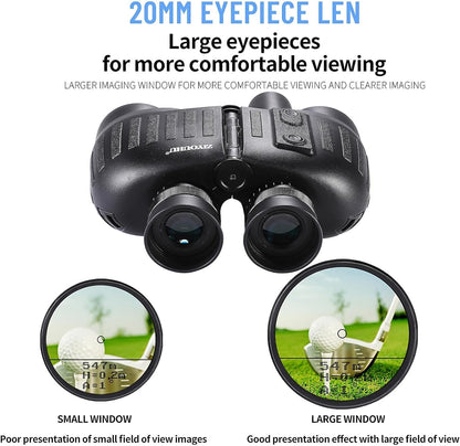 8x40 verrekijker voor volwassenen uitgerust met afstandsmeter en kompas, IP65 waterdichte UHD-verrekijker, gezichtsveld 8°, OLED-glas voor vogels kijken, zeilen, varen vissen