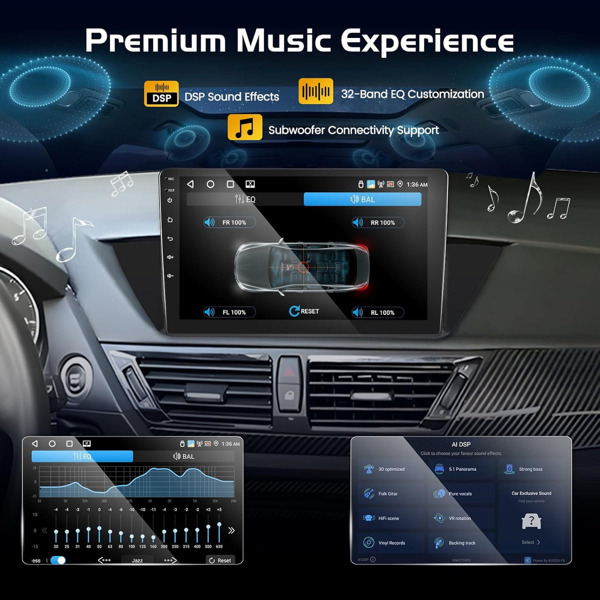 10.1-inch Android Car Stereo for BMW X1 E84 2009–2015, Wireless CarPlay & Android Car, GPS WiFi Touch Screen Display, DSP, Plug & Play Radio Upgrade + Rear View Camera