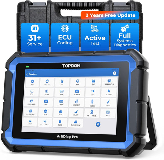 TOPDON ArtiDiag Pro Diagnoseapparaat, OBD2-diagnoseapparaat, ECU/online codering, actieve test, 35+ onderhoudsdiensten, alles systeemdiagnoseapparaat, 2 jaar gratis updates
