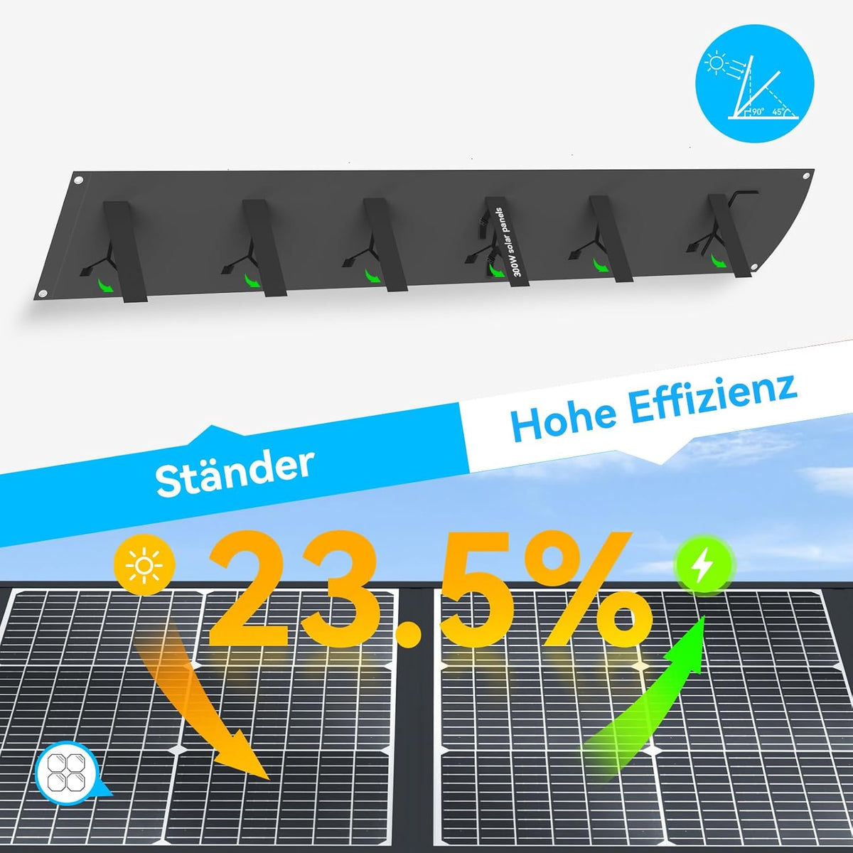 Ecosonique 400W Foldable Portable Solar Panel Portable Charger with Stand Foldable 40V MC4 Power Supply and Multiple Outputs for Solar Generators, Solar Panels for Camping - QUORE