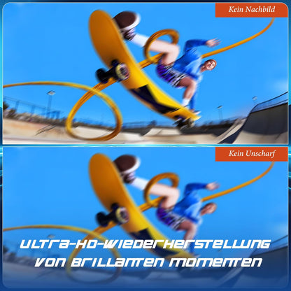 Mini Action Cam WiFi, 4K onderwatercamera, waterdicht tot 30 m, met 64G geheugenkaart, handsfree POV, overal te bevestigen, 360° helmcamera, motorfiets, fiets, bodycam, lichaamscamera