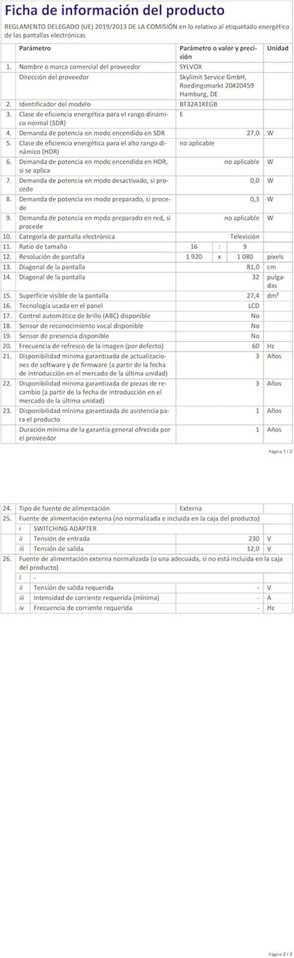 SYLVOX Smart Mirror Badkamertelevisie, badkamerspiegel, tv, 32 inch FHD, IP66 waterdicht, 12 V, Google TV 1080P, 60Hz, mobiele telefoon op tv, wifi en bluetooth, smart tv voor hotel, gym, sauna