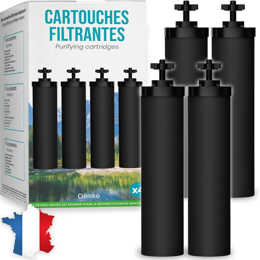 Filterpatronen Voor Zwaartekrachtwaterfilter – Waterfilterpatronen, Vervangingsfilters, Filtercartridges, Filterelementen – Set Van 4 Stuks – Actieve Kool Voor Betere Smaak – Effectieve Waterzuivering