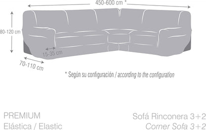 Eysa Sofa Cover, Donkergrijs, 600