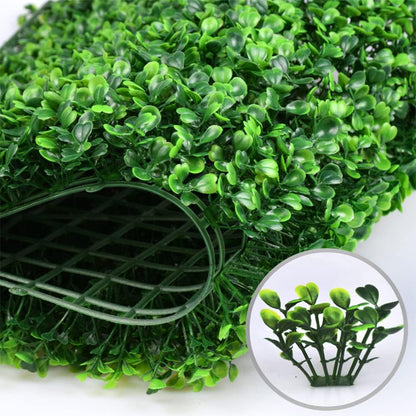 Ybaymy 12 Stuks 24 x 16 Inch Kunstmatige Hedge, Kunstgras Gazon, UV-bescherming, Outdoor voor Tuinhek Achtertuin Groene Muren