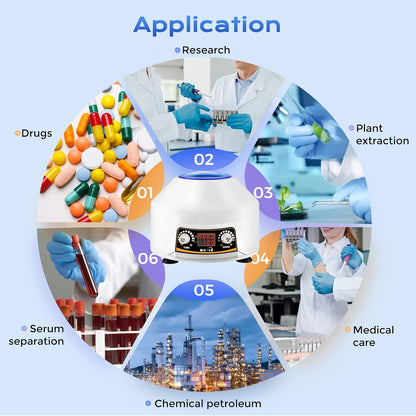 Centrifuge 6-Buis – Labcentrifuge – Laboratoriumcentrifuge – Monstercentrifuge – Monsterverwerkingscentrifuge – LED-Display – Transparant Deksel