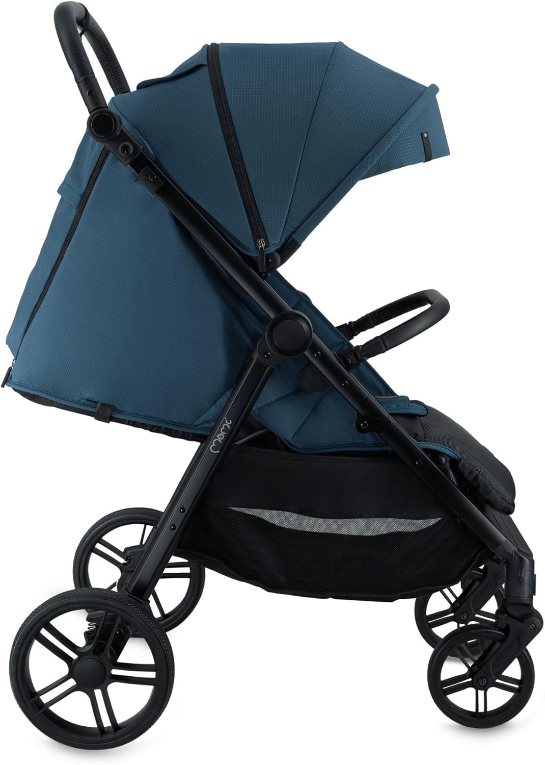 MoMi Clara Kinderbuggy, kinderwagen vanaf 6 maanden, tot 22 kg lichaamsgewicht, 5-punts veiligheidsgordel, voetenzak, bekerhouder, boodschappenmand, luiertas, insecten- en regenbescherming