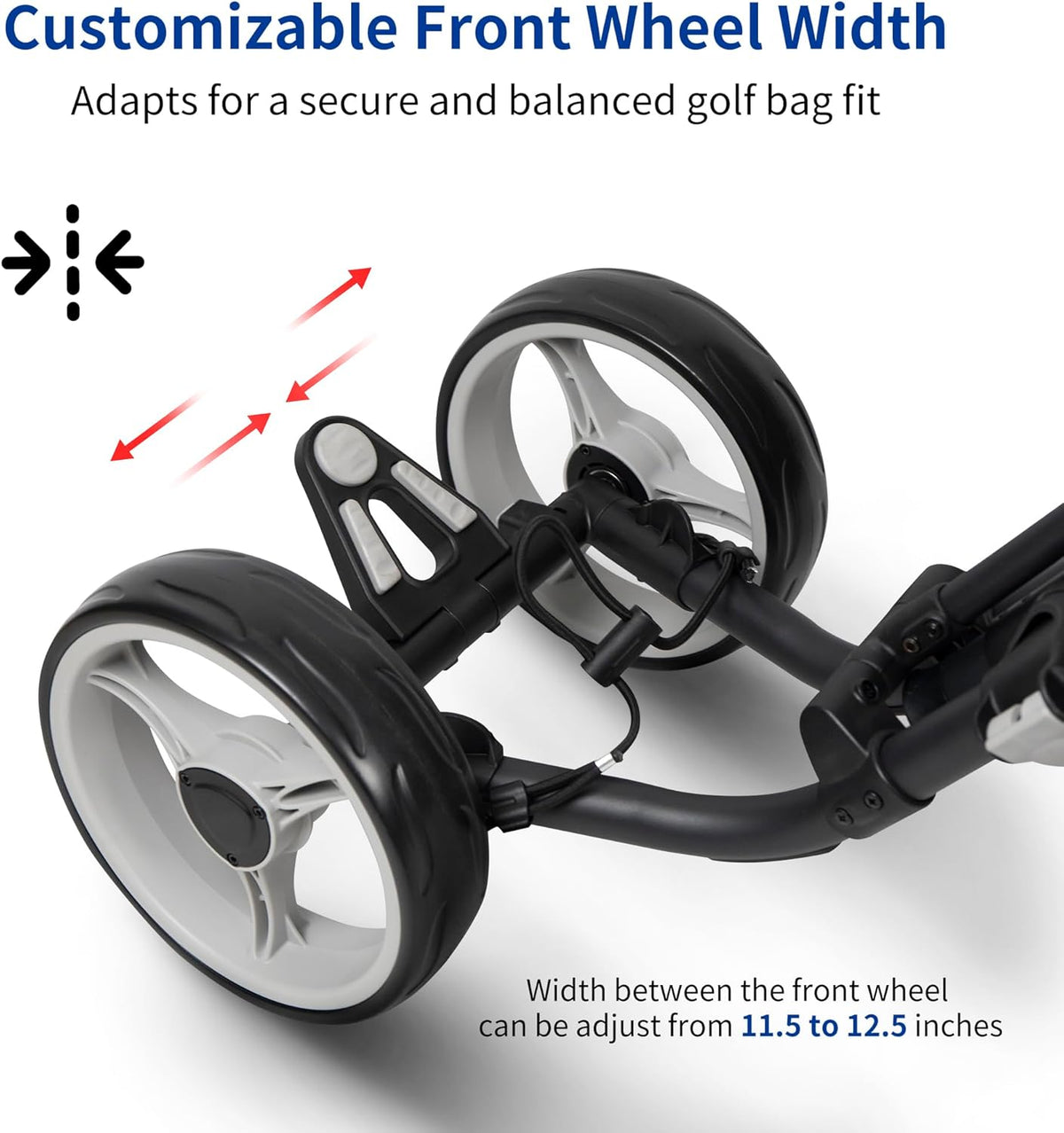 Caddytek Explorer V8 - SuperLite 4 Wheel Golf Push Cart, Explorer Versie 8