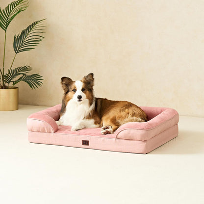 Orthopedische Hondenmand – Hondenkussen – Hondenbed – Hondenmat – Honden Sofa – Memory Foam – Waterdicht – Antislip – Afneembare Wasbare Hoes – Hoge Opstaande Randen – Geschikt Voor Kleine En Middelgrote Honden