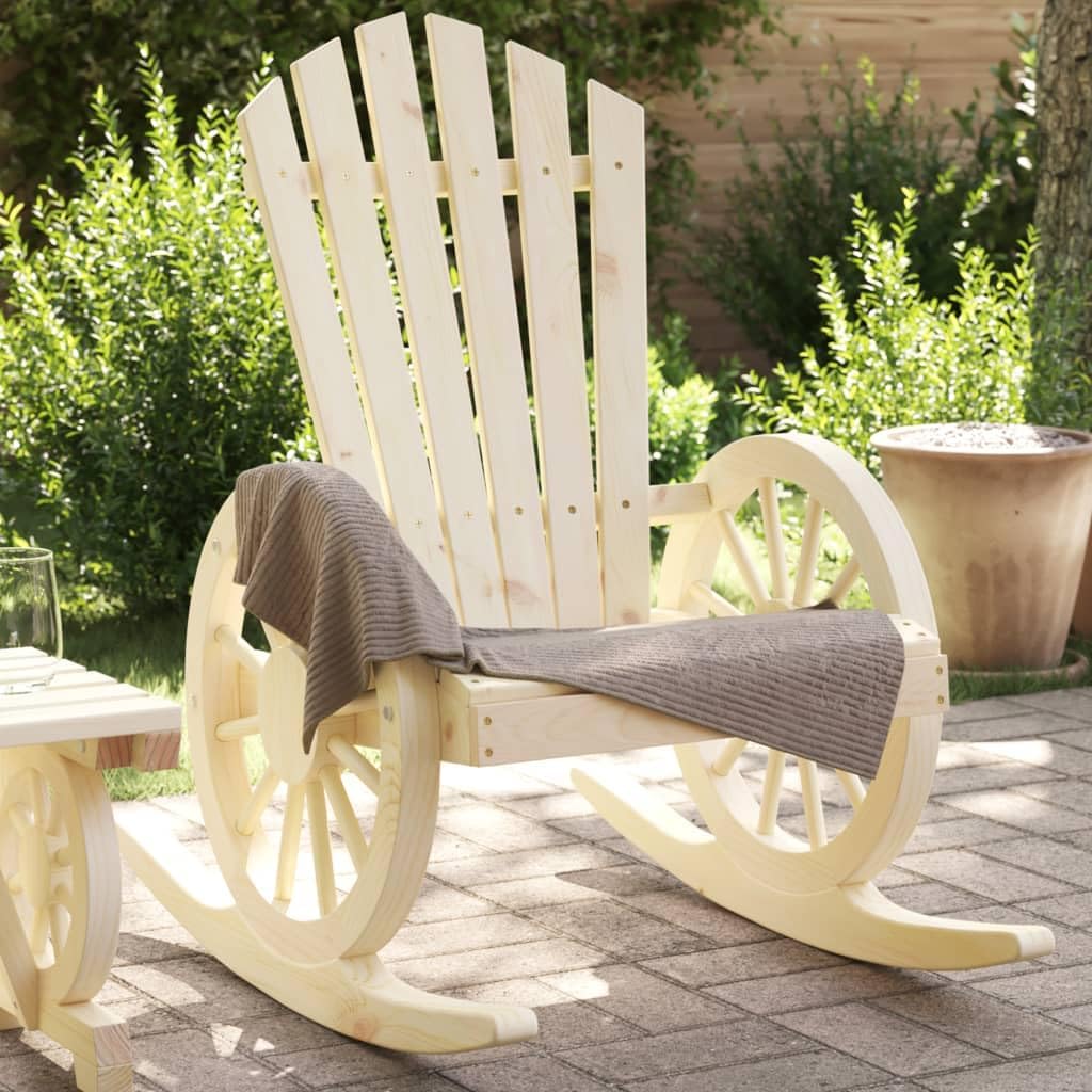 vidaXL Rocking chair Adirondack solid spruce wood, garden chair, garden rocking chair, patio chair, garden chair adirondack, garden chair, lounge chair garden
