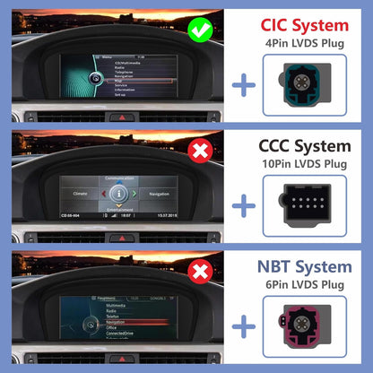 Autoradio voor BMW CIC Systeem – Multimedia Ontvanger – Touchscreen Radio – Inbouwradio – Auto Stereo – 8,8 Inch Scherm – Draadloze Apple CarPlay & Android Auto