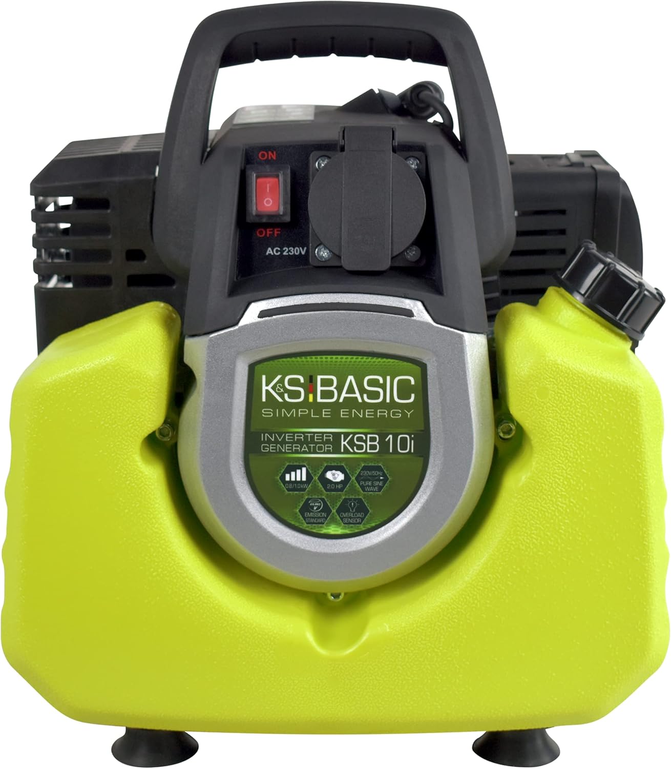KSB 10i Inverter-generator, 1000 W, elektronische omzetting van elektrische energie, noodstroomaggregaat voor gevoelige stroomverbruikers, motor Euro 5, veiligheidsstopcontact 230 V,