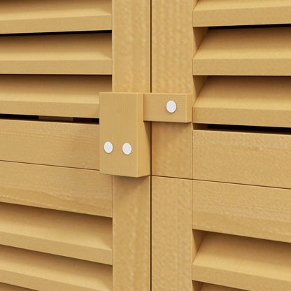 Tuinhuisje – Tuinkast – Tuinberging – Gereedschapsschuur – Opberghuis – Houten Tuinhuisje – Weerbestendig Asfalt Dak – 87x46,5x160 cm – Lichtgeel