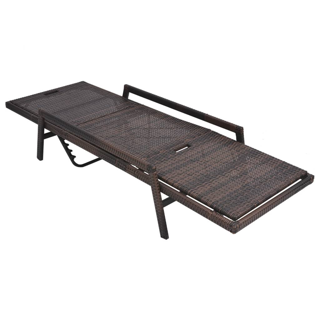 Verstelbare Ligstoel – Ligbed – Tuinstoel – Relaxstoel – Rattan Stoel – Verstelbare Rugleuning – Weerbestendig PE Rattan