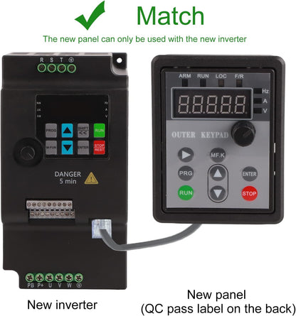 SKI780 Mini VFD 220 V / 380 V omvormer carico Convertitore di frequenza variabele omvormer monofase/trifase CA per motor trifase 0,75/1,5/2,2 kW (220VAC 2,2kW)