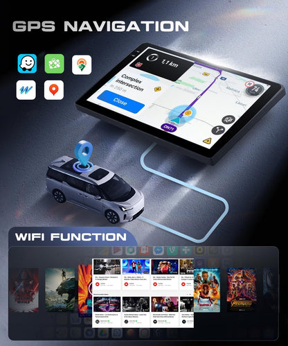 Autoradio Android – Multimedia Systeem – Auto Stereo – Navigatie Unit – Touchscreen Radio – 10,1 Inch HD In-Cell Display – Draadloze CarPlay & Android Auto