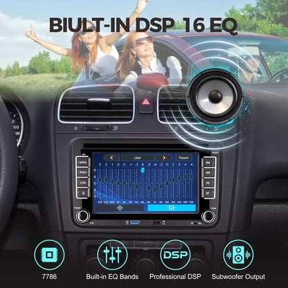 Autoradio VW Golf 5 6 – Auto Stereo – Navigatiesysteem – Multimedia Speler – Dashboard Radio – 7 Inch IPS Touchscreen – Draadloos CarPlay & Android Auto
