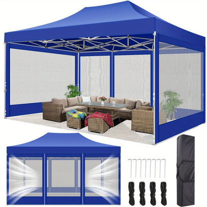 Pop-Up Tent – Overkapping – Schuilplek – Tuinkamer – Markttent – 3X4,5 Meter – Met Gaaswanden