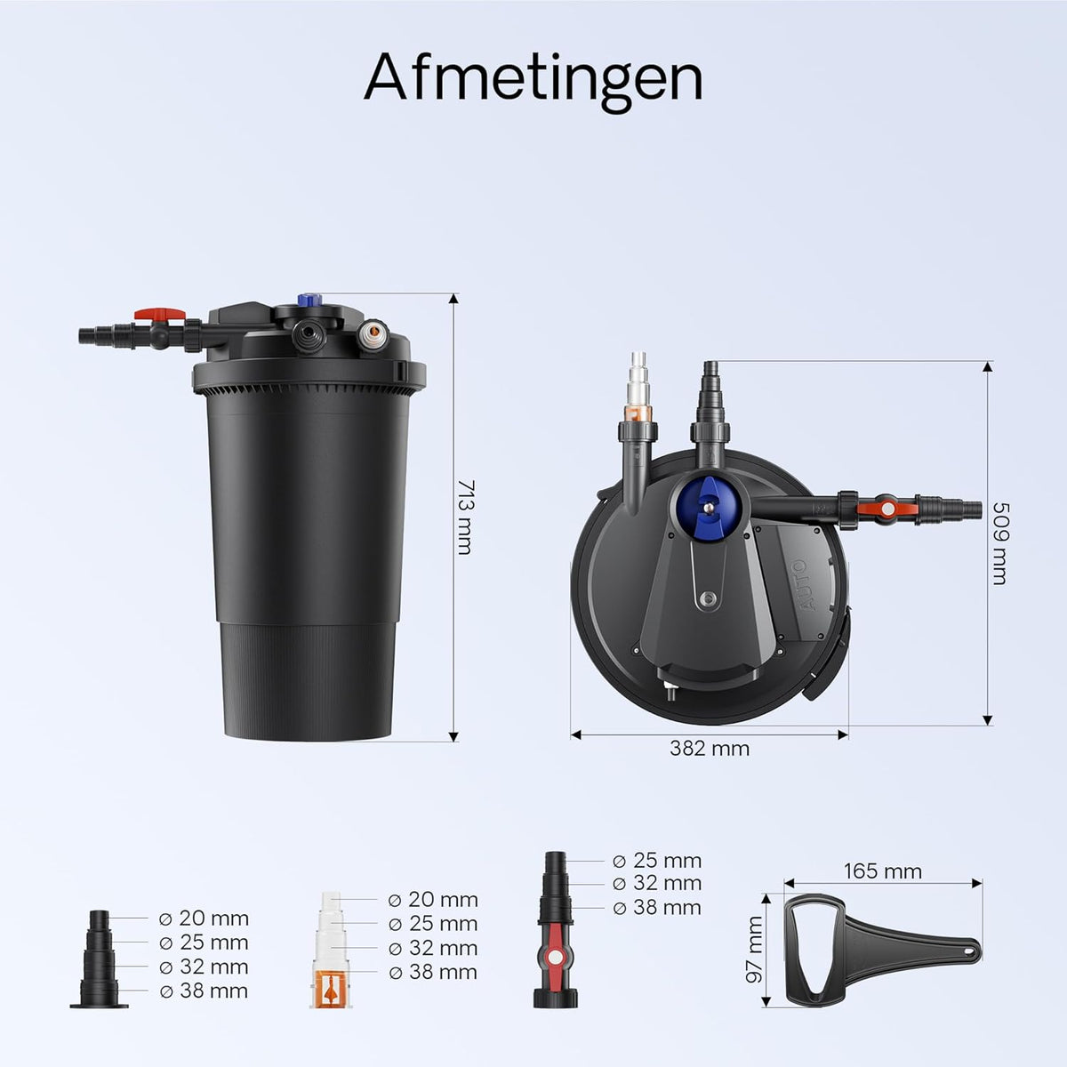 SunSun CPA-15000 drukvijverfilter met ingebouwde UVC-eenheid 18W voor vijvers tot 30000 liter