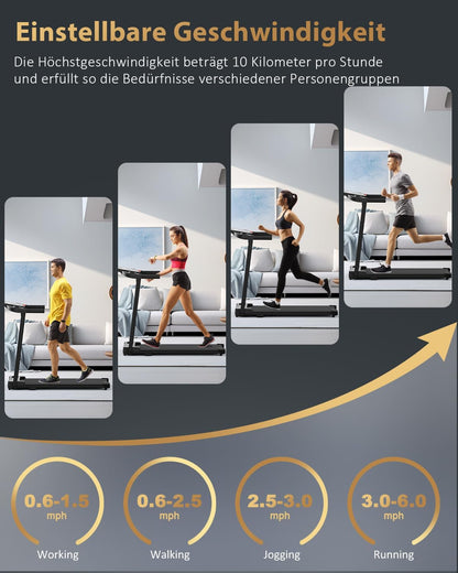 Elektrische Loopband – Ruimtebesparend – Inklapbaar – Wandelpad – Treadmill – 3,5 Inch LCD-Display – Stil Tot 10 Km/u