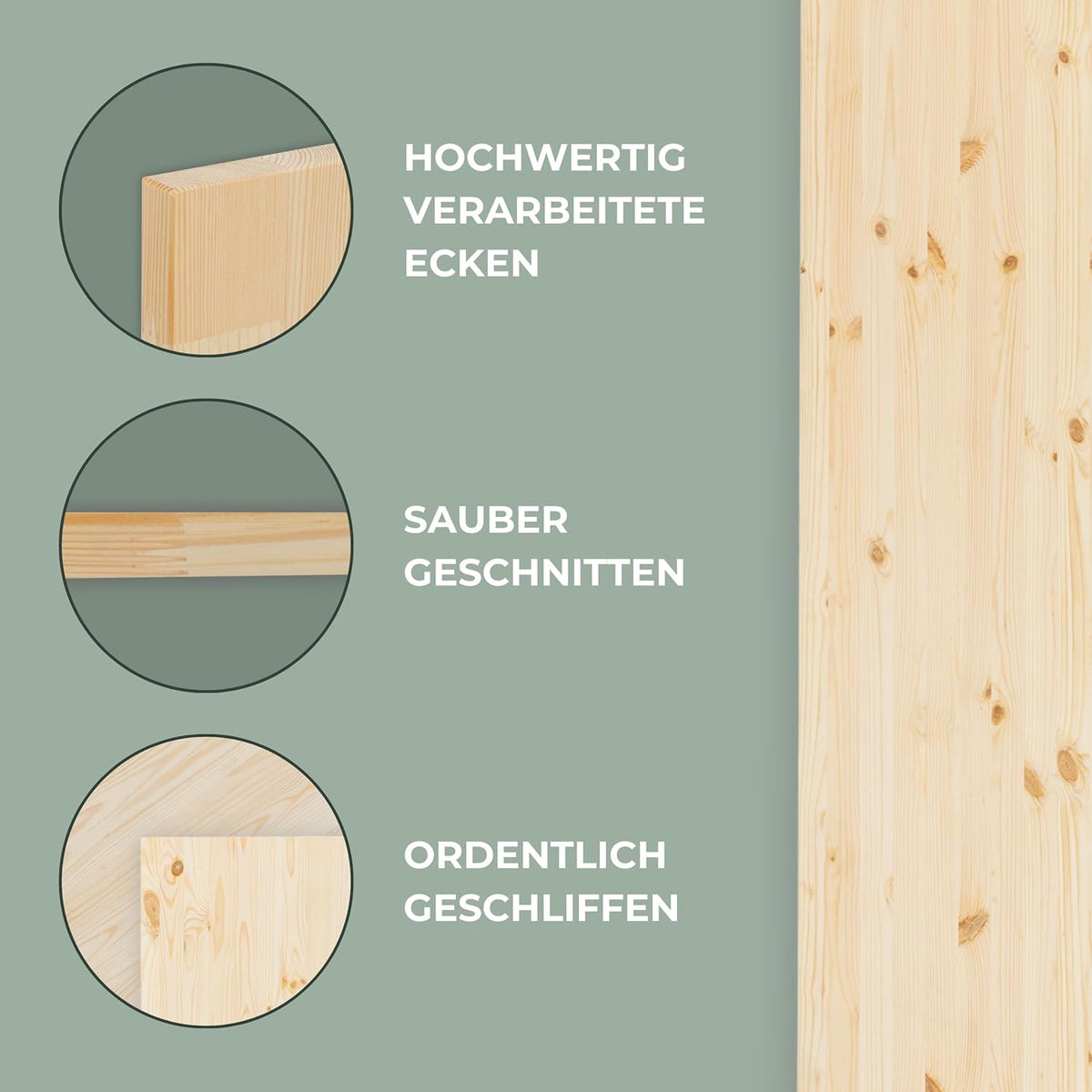 RIVERBANK grenenhout werkblad | Stabiele werkoppervlak voor keukenwerkblad, werkbank, bureau en DIY-projecten | Massief houten plaat (grenenhout, 120x70x2cm)