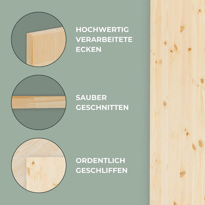 RIVERBANK Keukenwerkblad van grenenhout, stabiel werkblad voor keuken, werkbank en doe-het-zelfprojecten, massief houten plaat (grenenhout, 1400 x 700 x 20 mm)