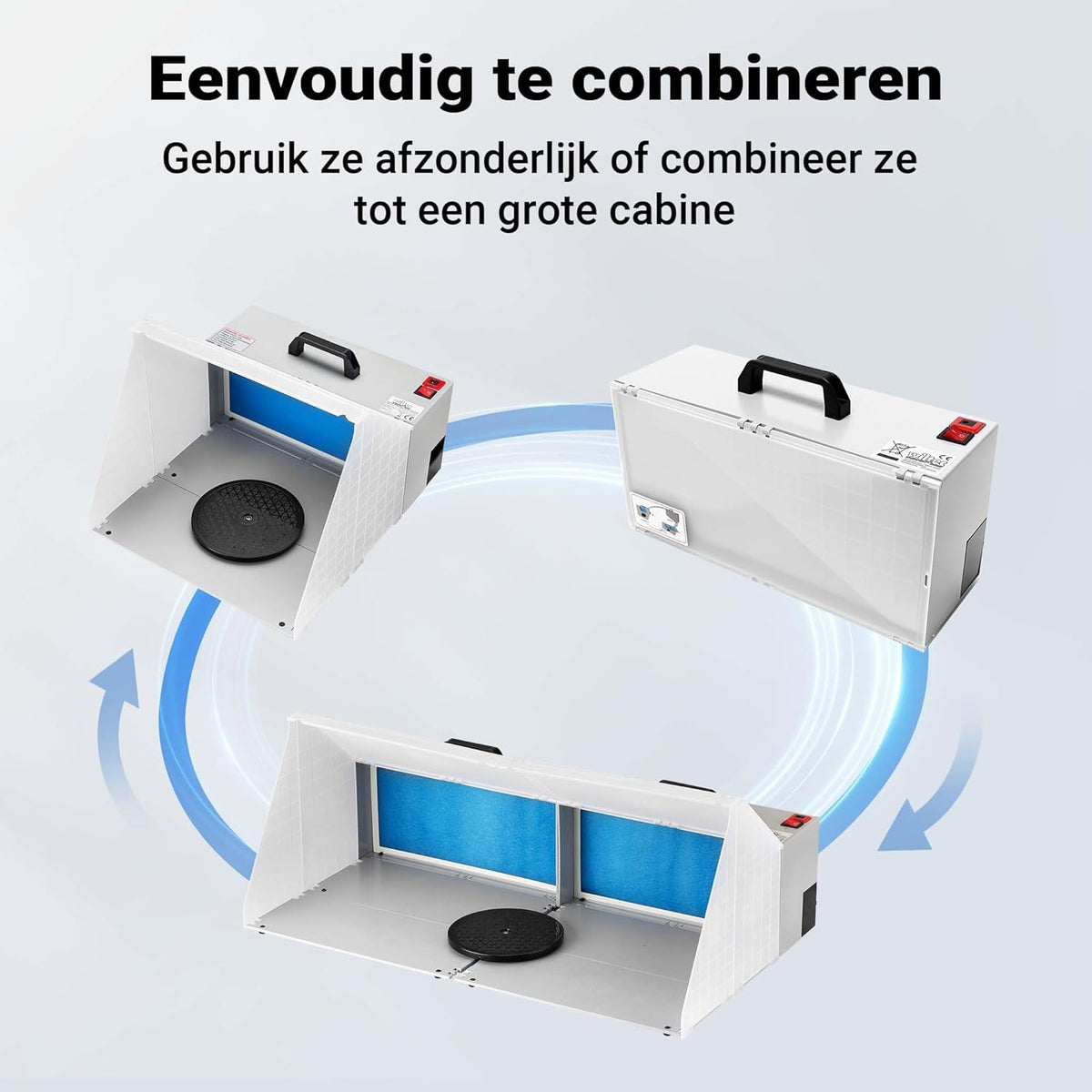 Wiltec dubbel afzuigsysteem 8 m³/min voor verf- en soldeerdampen, afzuiginstallie voor het wegzuigen van lucht bij fijne deeltjes