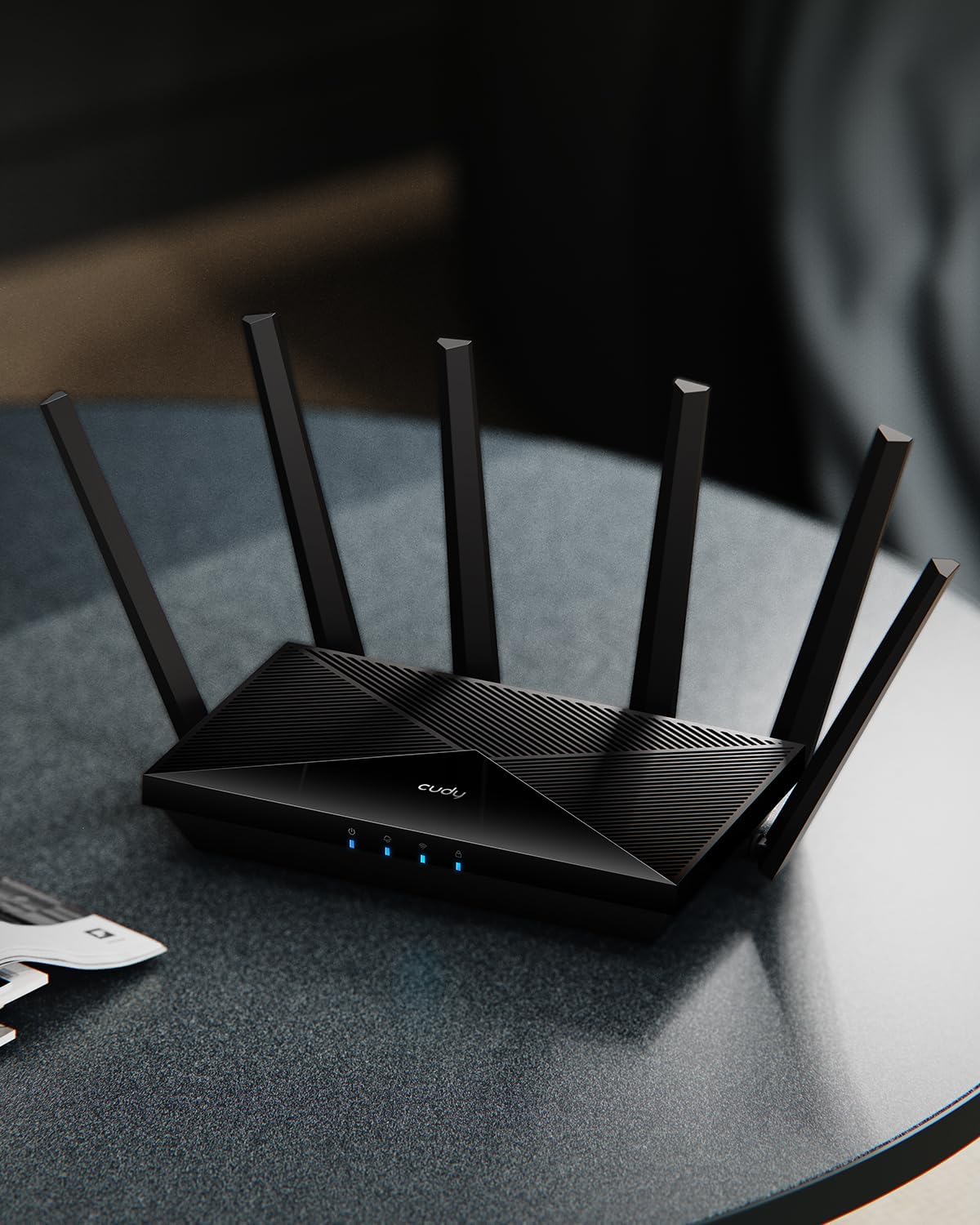 Cudy Tri-Band WiFi 7 BE11000 Router, 6-Stream 10 Gbps, 4 × 2.5G-poorten, tot 11000Mbps, VPN-server en client, Cudy APP en Mesh, 6 × High-gain Antennes, WR11000