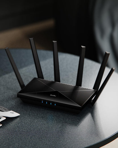 Cudy Tri-Band WiFi 7 BE11000 Router, 6-Stream 10 Gbps, 4 × 2.5G-poorten, tot 11000Mbps, VPN-server en client, Cudy APP en Mesh, 6 × High-gain Antennes, WR11000