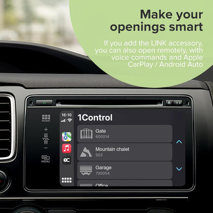 1Control SOLO 2ª GEN, draadloze Bluetooth-poortopener voor telefoon/smartphone om poorten en garagedeuren te openen Gecontroleerd met afstandsbediening, x 4 poorten en 10 gebruikers, Made in Italy