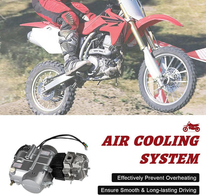125cc engine 4-stroke engine 4-speed manual clutch motor pitbike engine CDI cylinder 125cc engine Dirt Bike Engine Kickstarter 125cc engine 9.0:1 compression ratio & PZ16J carburetor - QUORE
