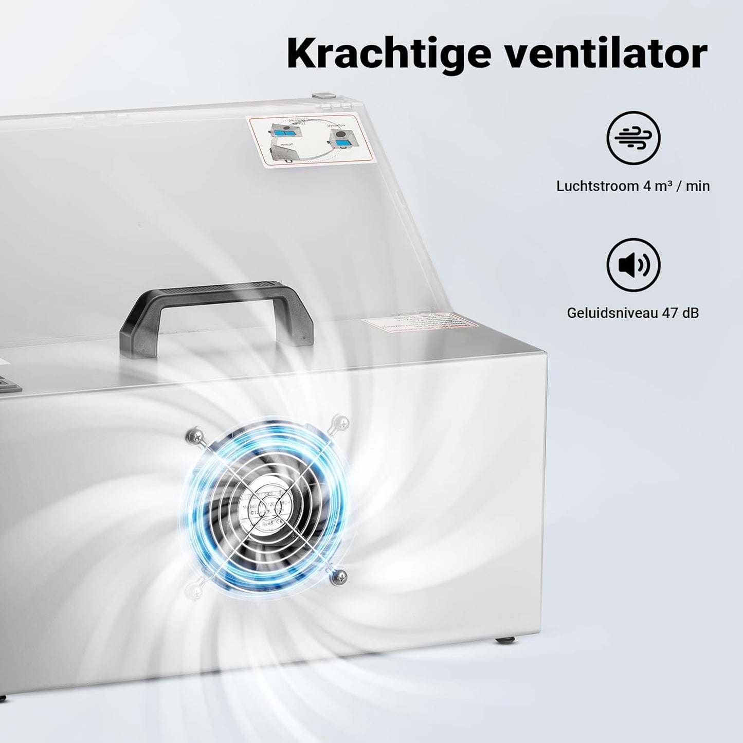 Afzuigsysteem – Afzuiginstallatie, Rookafzuiging, Soldeerafzuiging, Verfafzuiging – Voor Airbrushen En Solderen – 4 m³/min Luchtstroom – Compact En Inklapbaar