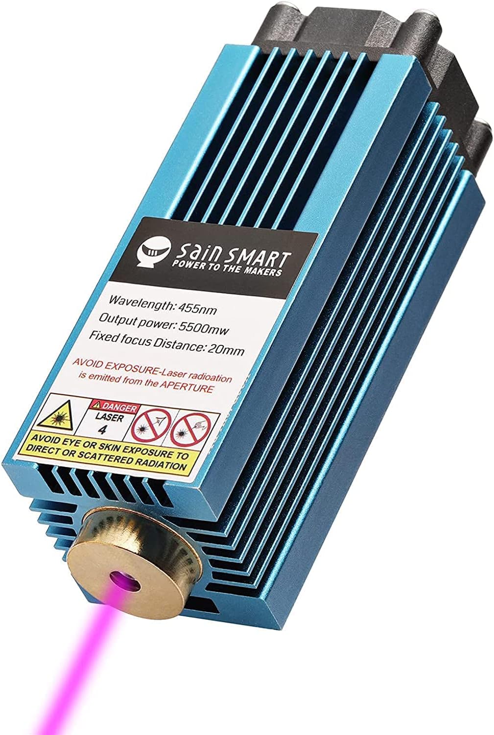 Genmitsu 5.5W 450nm blauw-Violet licht Lasermodule Kit voor Genmitsu CNC frezen/graveren Machine PROVerXL 4030, 3020-PRO MAX & 3018-PRO