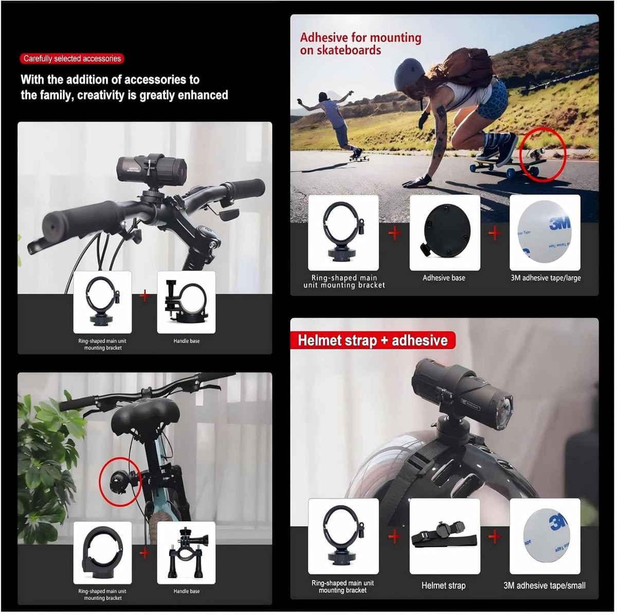 S20+ 4K 30FPS 16MP Actiecamera, Sport Actiecamera, Helmcamera, Mini HD Actie Videocamera, HD Filmen WiFi Sport Cam 10M Waterdicht 170° Groothoek