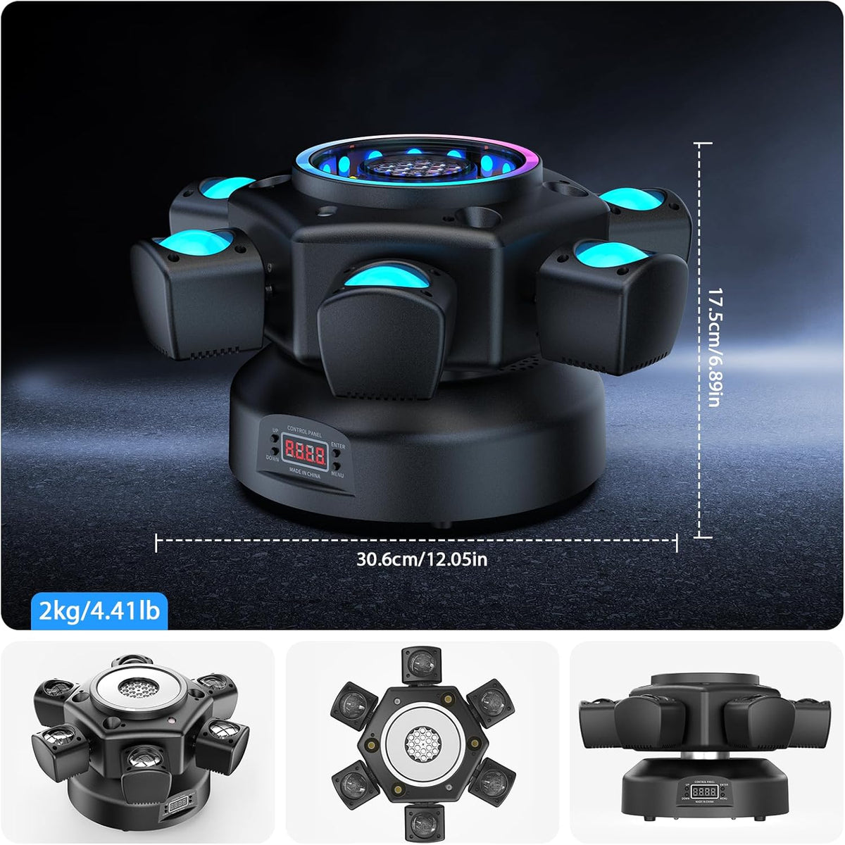 Moving Head LED 150W with Remote Control RGBW Gobo Beam Disco Light Party Light 26CH DMX Stage Light for DJ Bar Birthday Club Wedding Headlight - QUORE