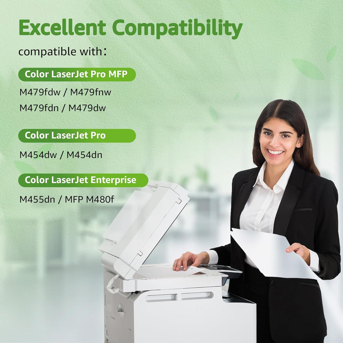 Tonercartridges 415A Multipack – Toner Cartridge – Toner Refill – Printer Cartridge – Toner Set – Compatibel met HP Color LaserJet Pro – Geïntegreerde Chip – Hoge Paginaopbrengst (4 Stuks)