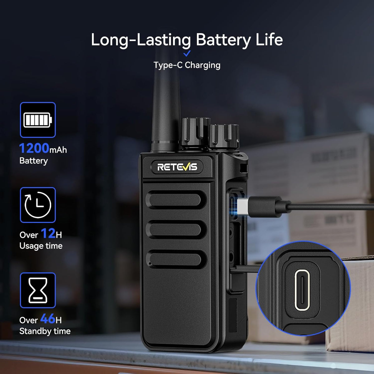 Retevis MateTalk P64 Digitale 2-Weg Radio met Oortelefoon, Professionele Walkie Talkies Lange Afstand, Compatibele Repeater, Groepsgesprek, voor Communicatiehandelaren en Retailers (5 pack)