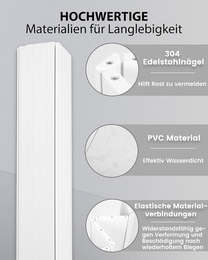 Badkuipafdekking Wit – Badhoes – Baddeksel – Afdekplaat – Isolatieplaat – 75 x 180 cm – 12 mm PVC, Tot 10 kg Belastbaar