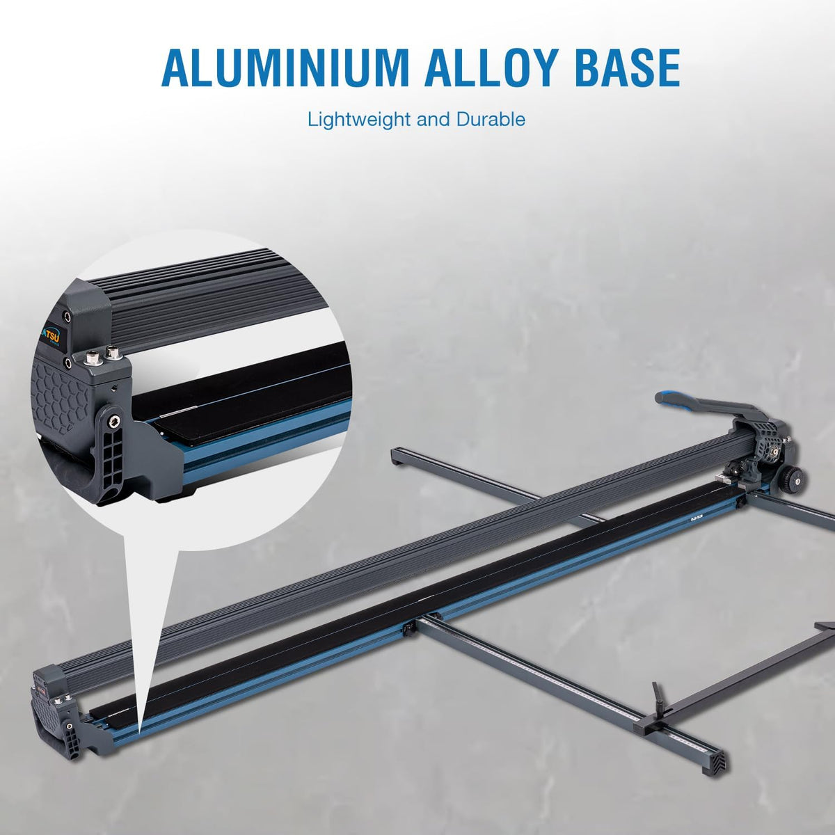 KATSU Tools Professionele handmatige tegelsnijder 71 inch 1800 mm - aluminiumlegering - lasergids - rubberen wielen - gemakkelijk verplaatsen - precisie snijden grote muur vloer porseleinen tegel