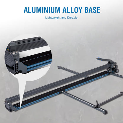 KATSU Tools Professionele handmatige tegelsnijder 71 inch 1800 mm - aluminiumlegering - lasergids - rubberen wielen - gemakkelijk verplaatsen - precisie snijden grote muur vloer porseleinen tegel