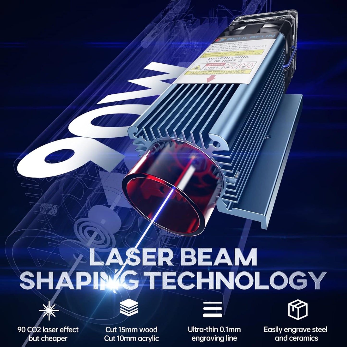 Lasergraveermachine – Lasergraveerder – Lasersnijder – Graveermachine – Graveerlaser – 5,5 W Diodelaser – Vaste Focus – 410 X 420 Mm Graveeroppervlak