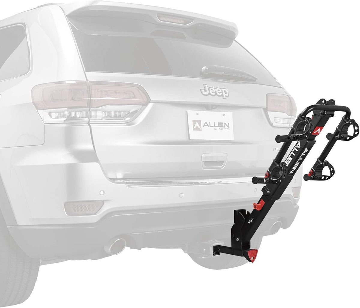 Allen Sports Premier Locking Quick Release 2-Bike Carrier voor 2 inch en 1 4 inch. Trekhaak, Model QR525, Zwart