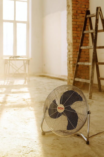 Metalen Vloerventilator – Vloerventilator – Staande Ventilator – Industriële Ventilator – Werkplaatsventilator – 50 Cm Ventilatorkop – Robuuste Metalen Uitvoering