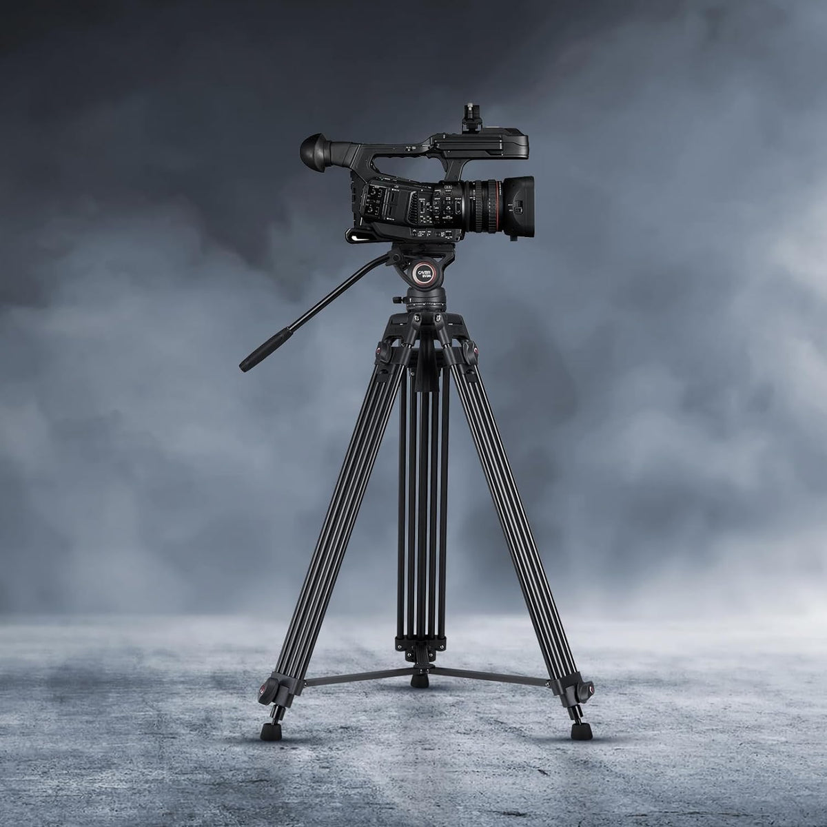 Video statiefsysteem, Cayer BV30L 72 inch- Professioneel Heavy Duty Aluminium Twin Tube Statief, K3 vloeistofkop, Mid-Level Spreader, Max Belasting 13.2 LB, DSLR Camcorder