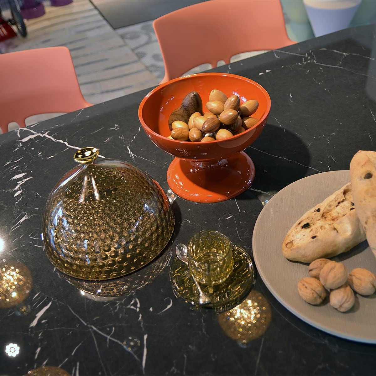 Kartell Puma Opbergdoos, middenstuk, barnsteen en baksteen