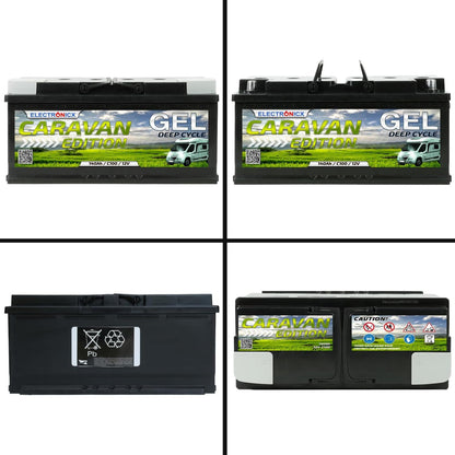 Electronicx GEL Accu 12V 140Ah – Deep Cycle 140Ah onderhoudsvrij voor camper, caravan, boot, tuinhuis, off-grid zonnepaneel, energieopslag – 393×175×190 mm – GEL serviceaccu
